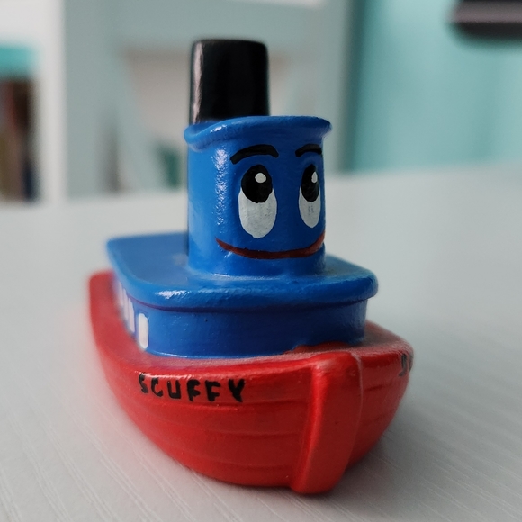 Scuffy Other - Scuffy Red & Blue Boat Collectible Ceramic Tug Boat 1975